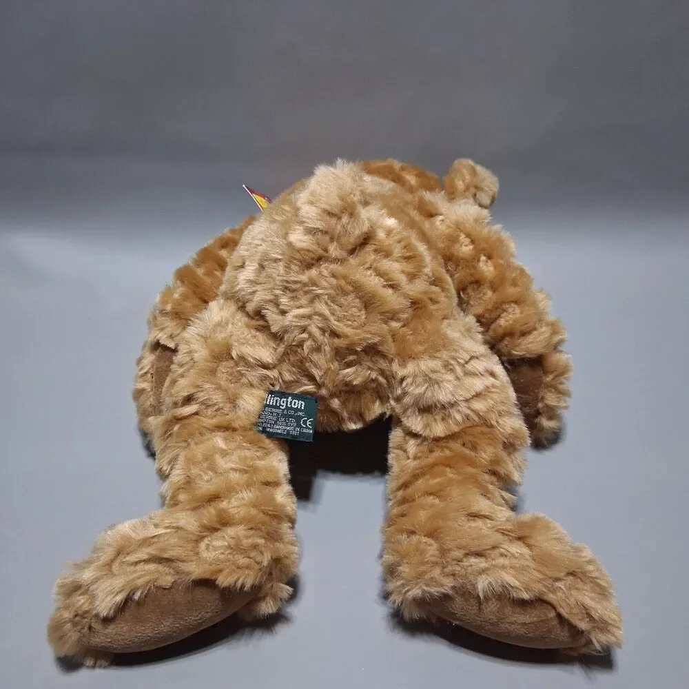 Russ Berrie Ellington Brown Plush Teddy Bear Red Plaid Ribbon Bow NWT